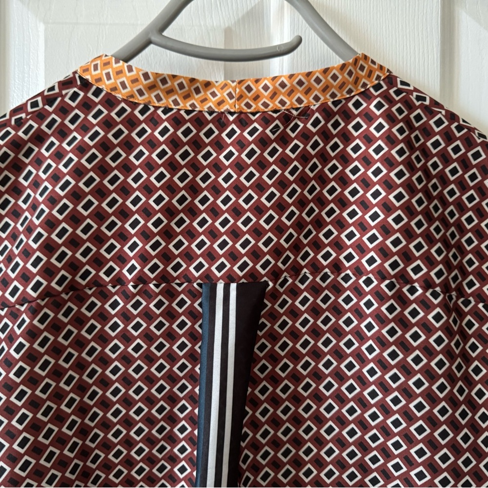 Zara Tunic Style Top L Multi Colored Button Front… - image 8